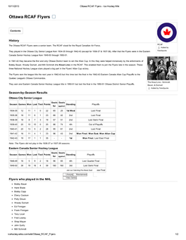 Ottawa RCAF Flyers - Ice Hockey Wiki