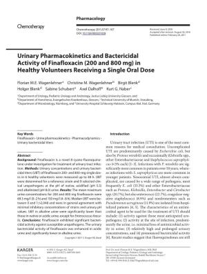 200 and 800 Mg) in Healthy Volunteers Receiving a Single Oral Dose