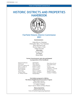 Historic Districts and Properties Handbook