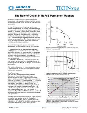 The Role of Cobalt in Neodymium Iron