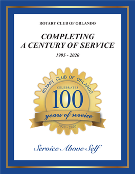 Service Above Self (This Page Represents Inside Front Cover-Blank)