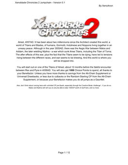 Xenoblade Chronicles 2 Jumpchain - Version 0.1 by Xenoanon