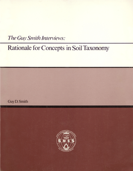 Rationale for Concepts in Soil Taxonomy