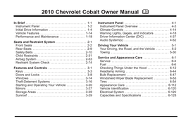 2010 Chevrolet Cobalt Owner Manual M