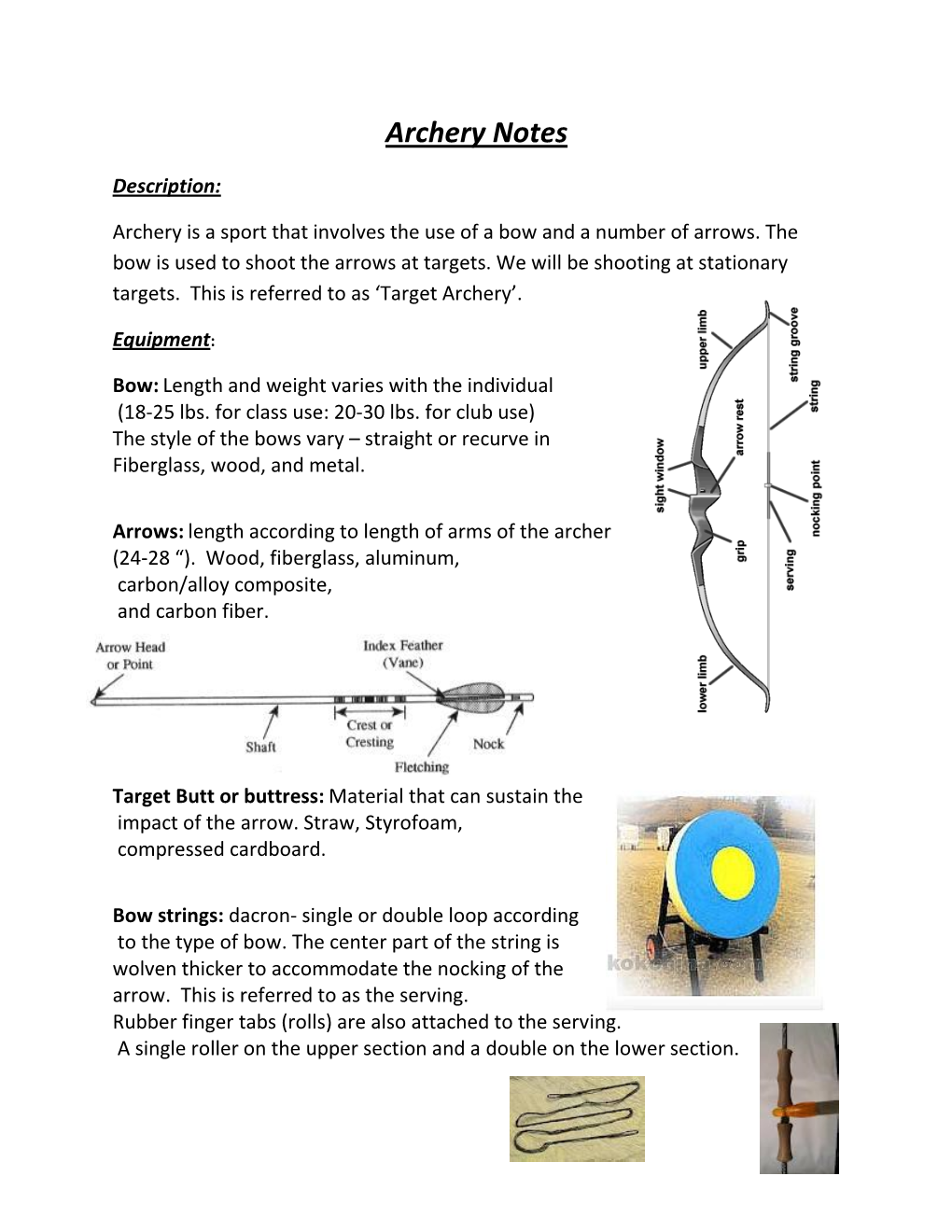 Archery Notes