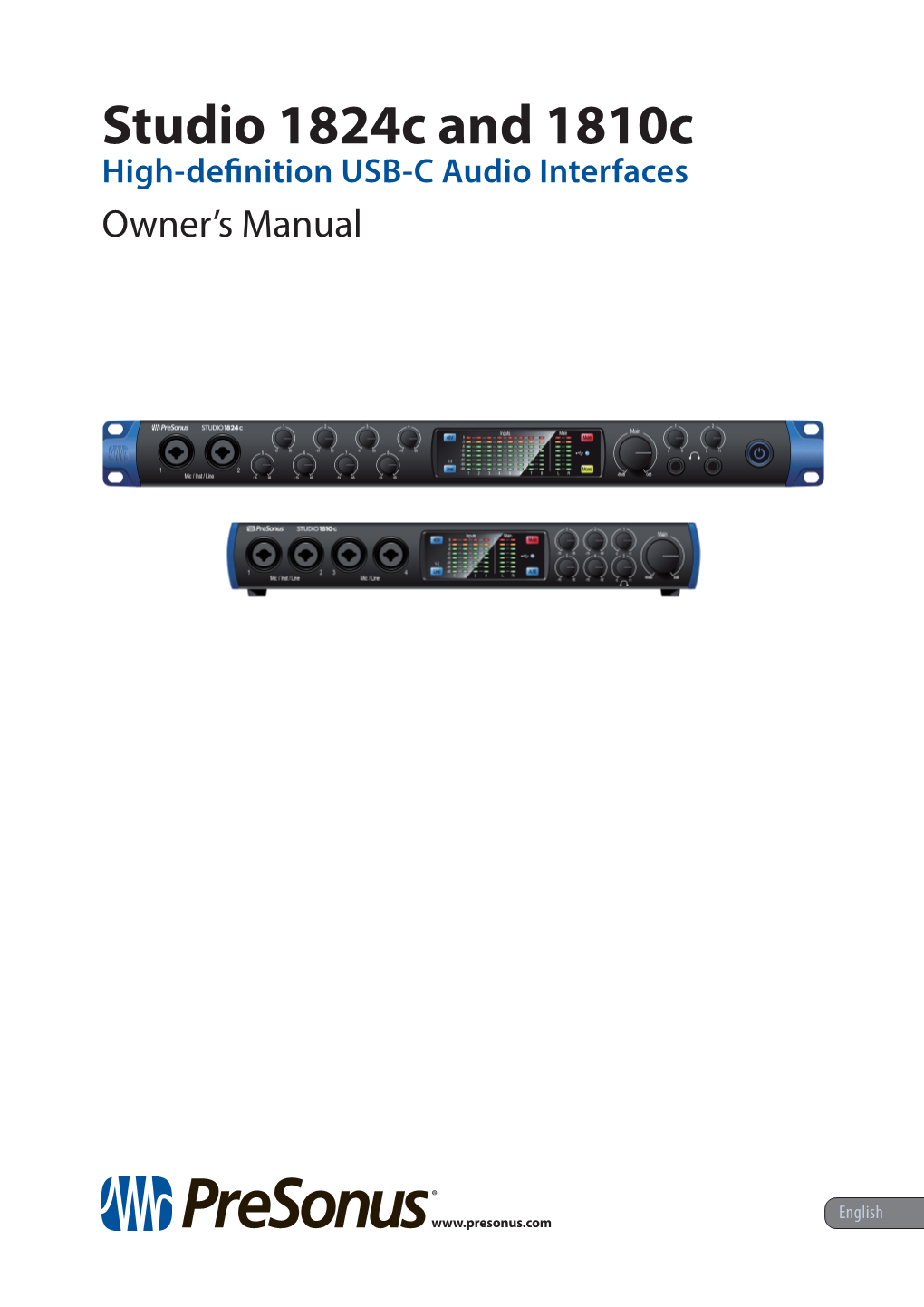 Studio 1810C and 1824C Owner's Manual