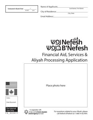 Financial Aid, Services & Aliyah Processing Application