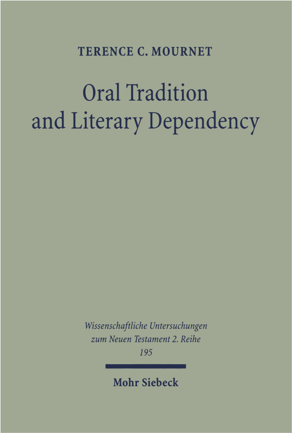 Oral Tradition and Literary Dependency. Variability and Stability in the Synoptic Tradition and Q