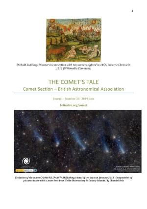 The Comet's Tale, and Therefore the Object As a Whole Would the Section Director Nick James Highlighted Have a Low Surface Brightness