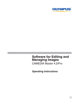Software for Editing and Managing Images CAMEDIA Master 4.2/Pro