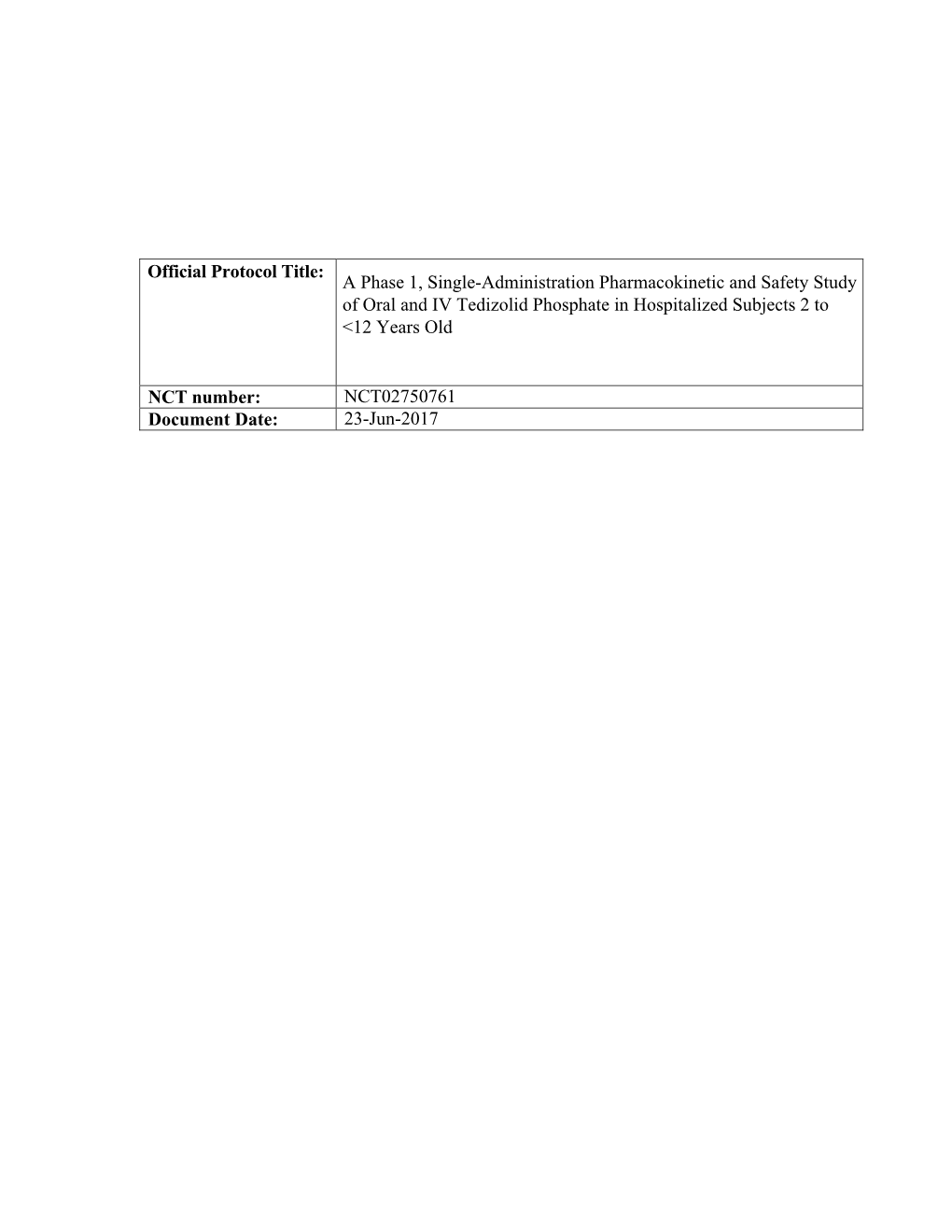 Official Protocol Title: NCT Number: NCT02750761