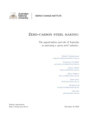 Zero-Carbon Steel Making