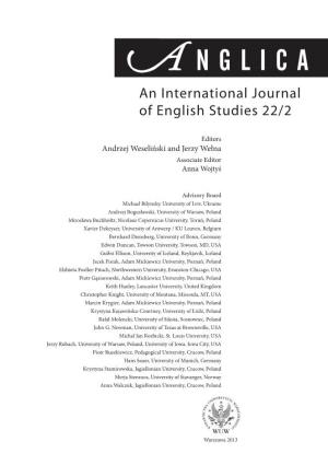 An International Journal of English Studies 22/2