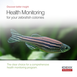 Health Monitoring for Your Zebrafish Colonies