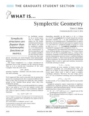 Symplectic Geometry Tara S