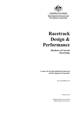 Racetrack Design & Performance