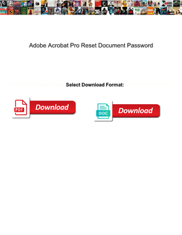 Adobe Acrobat Pro Reset Document Password