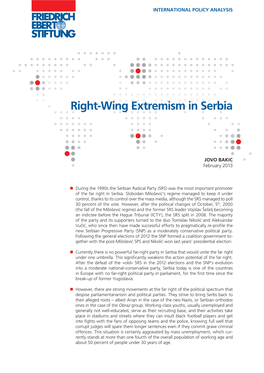 The Right-Wing Extremism in Serbia