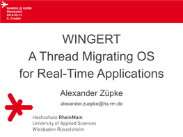 WINGERT a Thread Migrating OS for Real-Time Applications