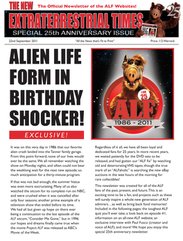 Alien Life Form in Birthday Shocker! Exclusive!