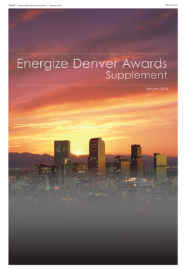 Energize Denver Awards Supplement