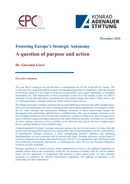 A Question of Purpose and Action