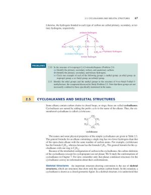 2.5 Cycloalkanes and Skeletal Structures 67