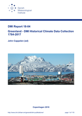 Greenland - DMI Historical Climate Data Collection 1784-2017
