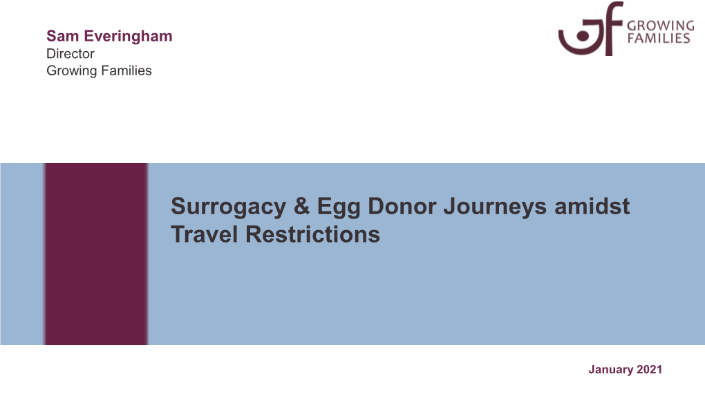 Surrogacy & Egg Donor Journeys Amidst Travel Restrictions