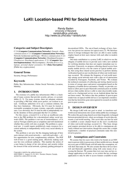 Loki: Location-Based PKI for Social Networks