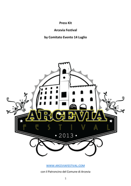 Presskit Arcevia Festival Senza