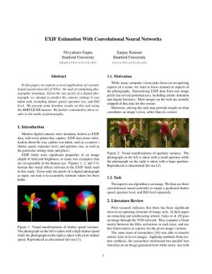 EXIF Estimation with Convolutional Neural Networks