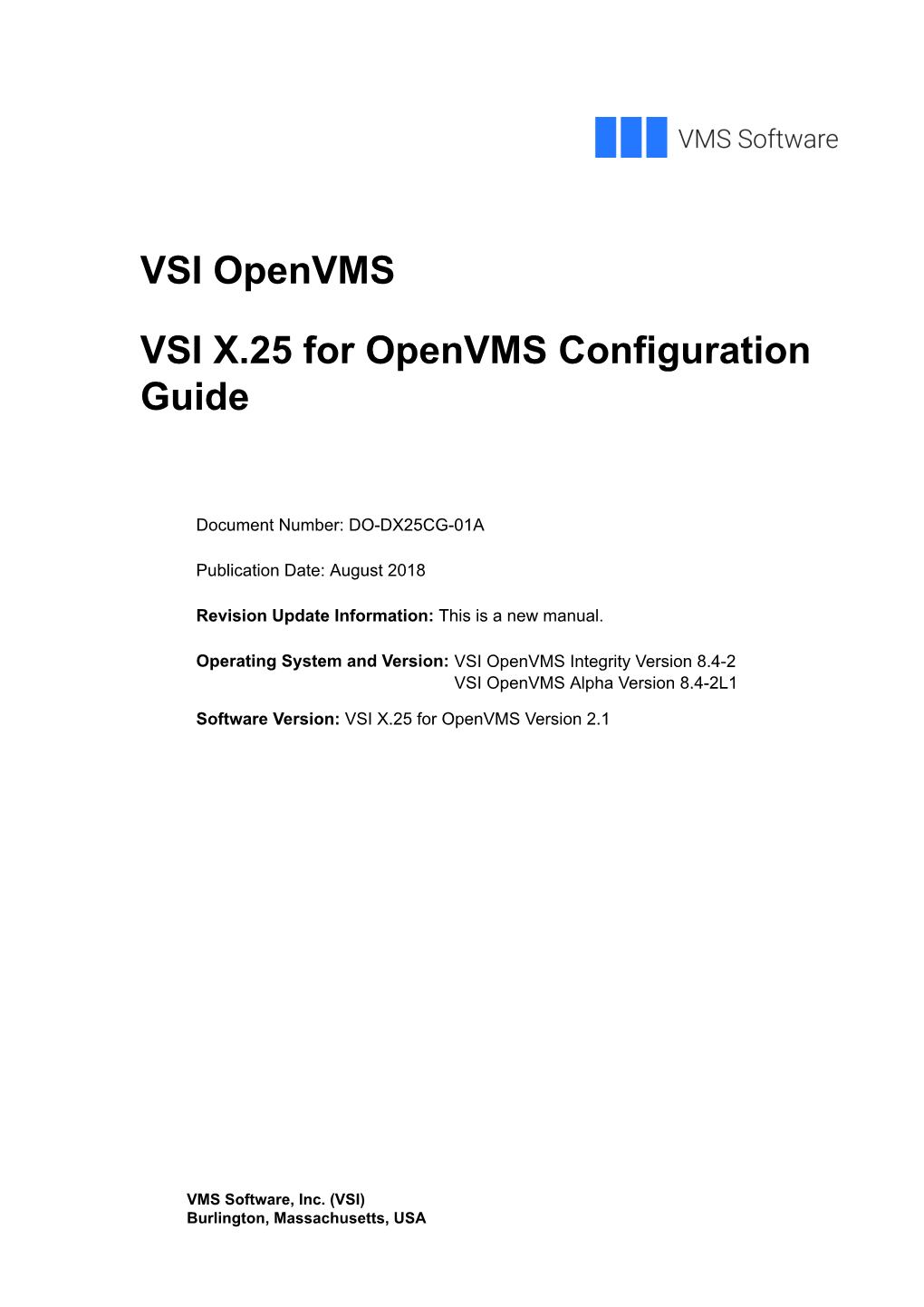 VSI X.25 for Openvms Configuration Guide