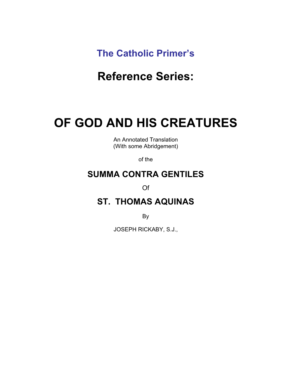 St.-Thomas-Aquinas-The-Summa-Contra-Gentiles.Pdf