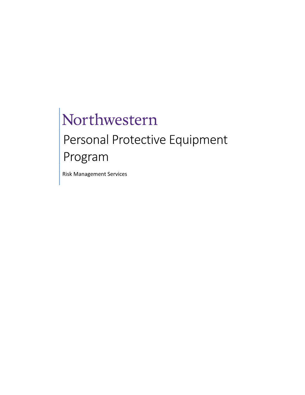 Personal Protective Equipment Program