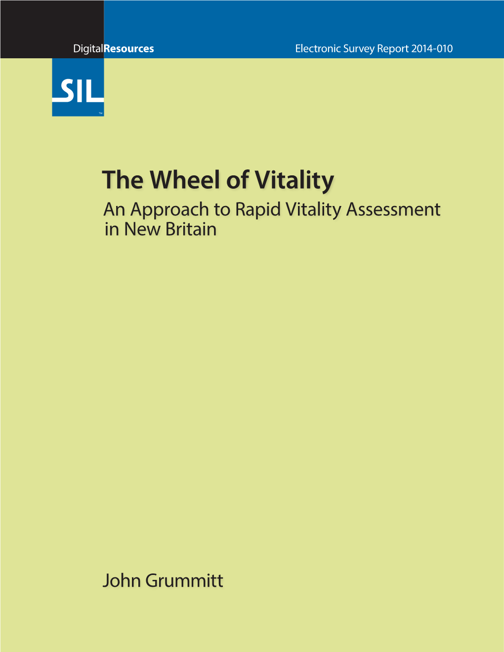 The Wheel of Vitality: an Approach to Rapid Vitality Assessment in New Britain