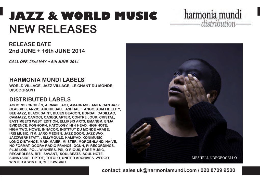 Jazz & World Music New Releases