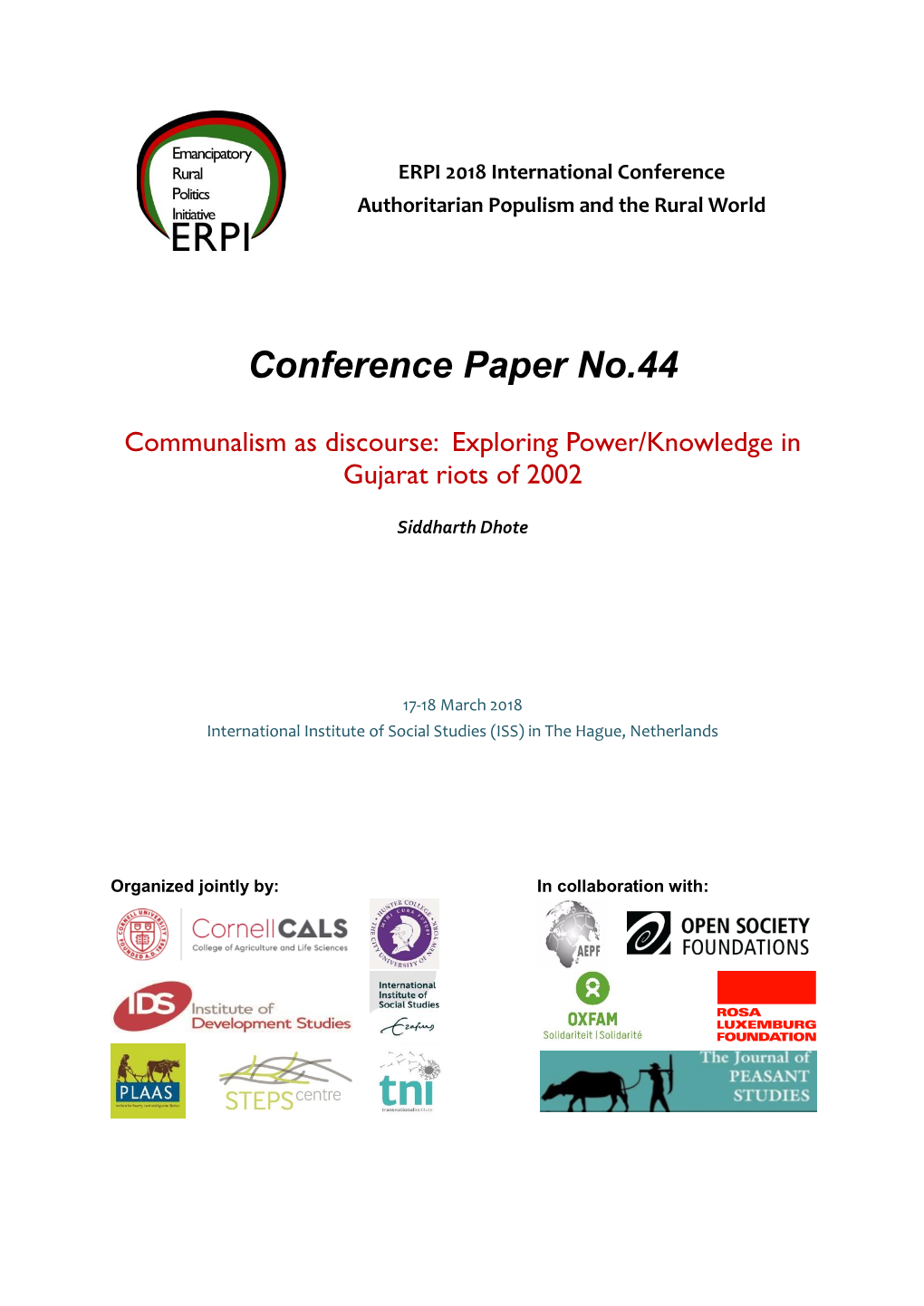 Conference Paper No.44