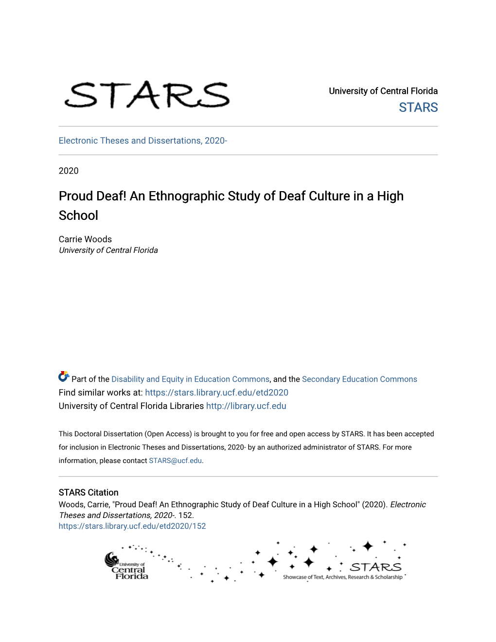 Proud Deaf! an Ethnographic Study of Deaf Culture in a High School