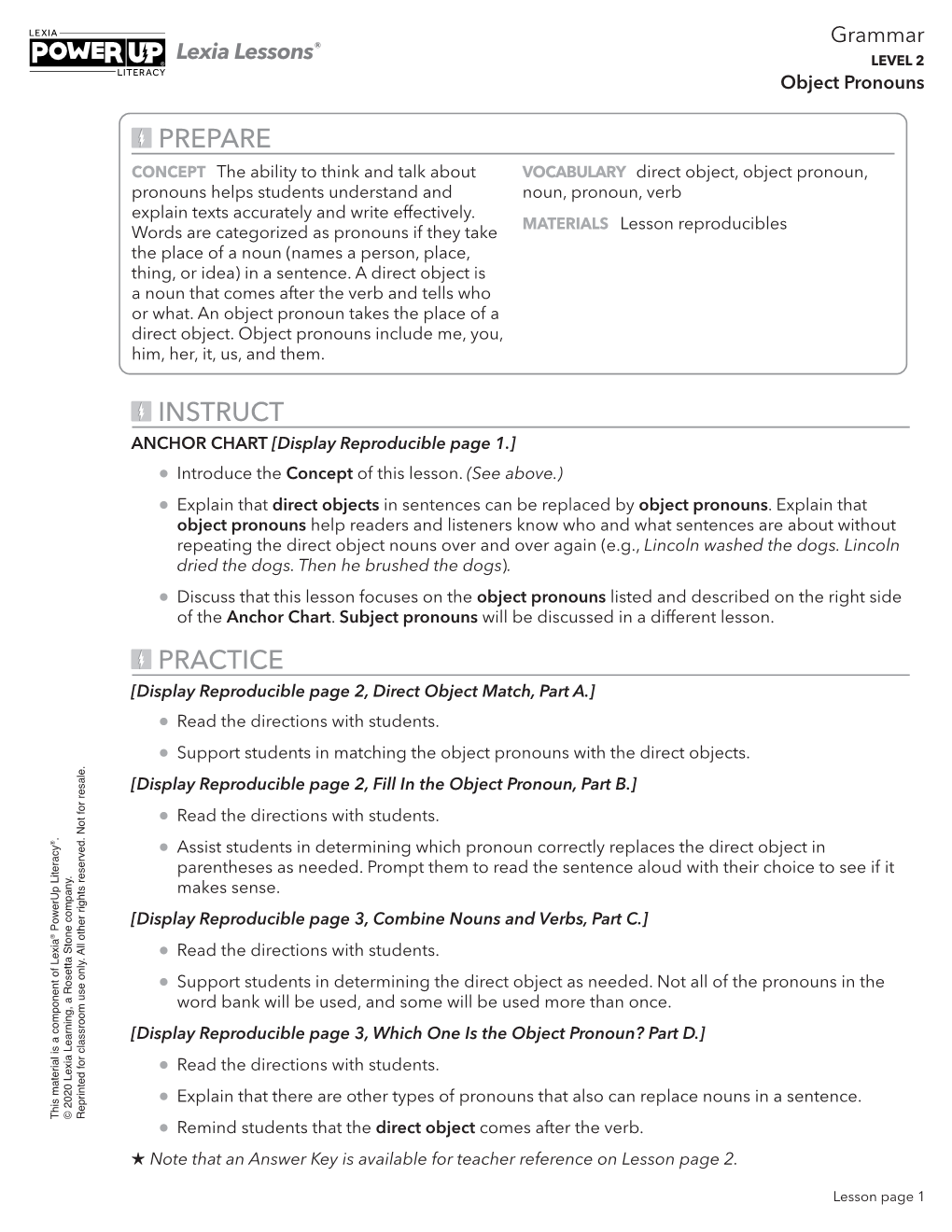 Object Pronouns