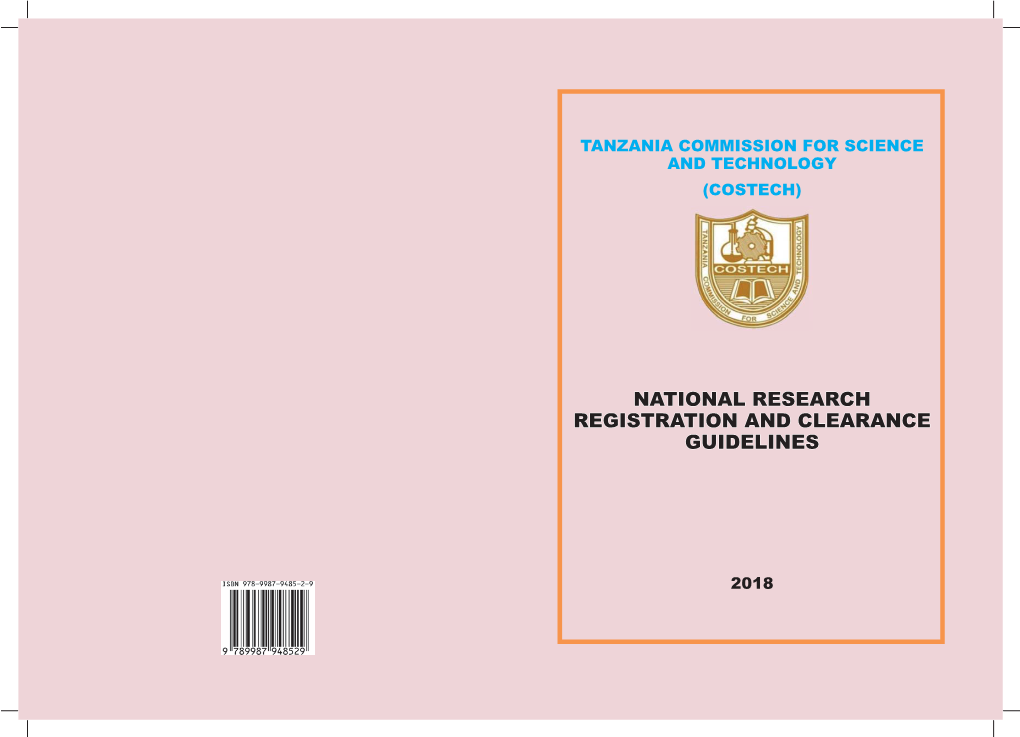 National Research Registration Guideline