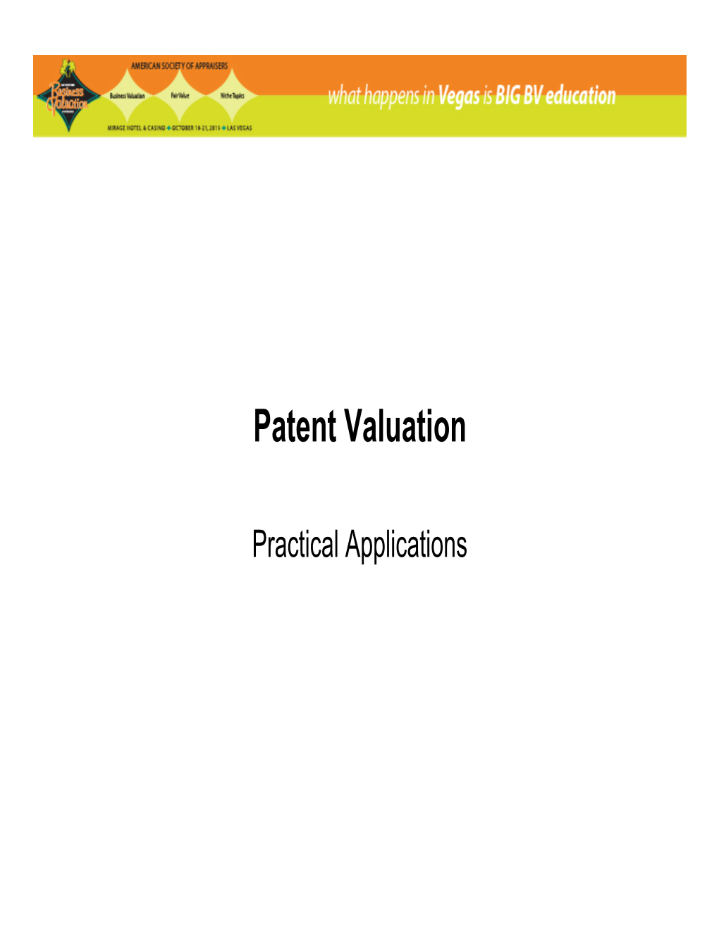 Patent Valuation