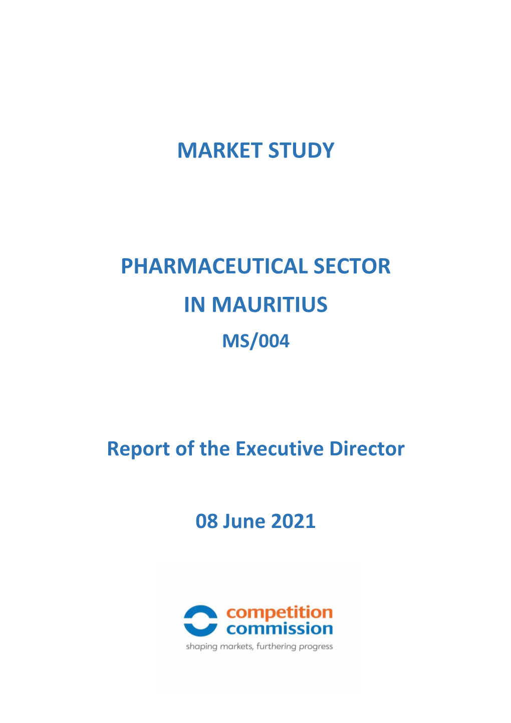 Market Study Pharmaceutical Sector in Mauritius