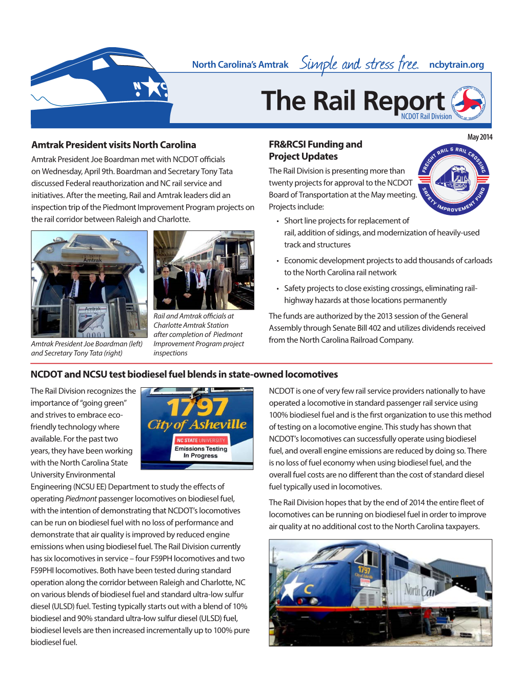 The Rail Report NCDOT Rail Division