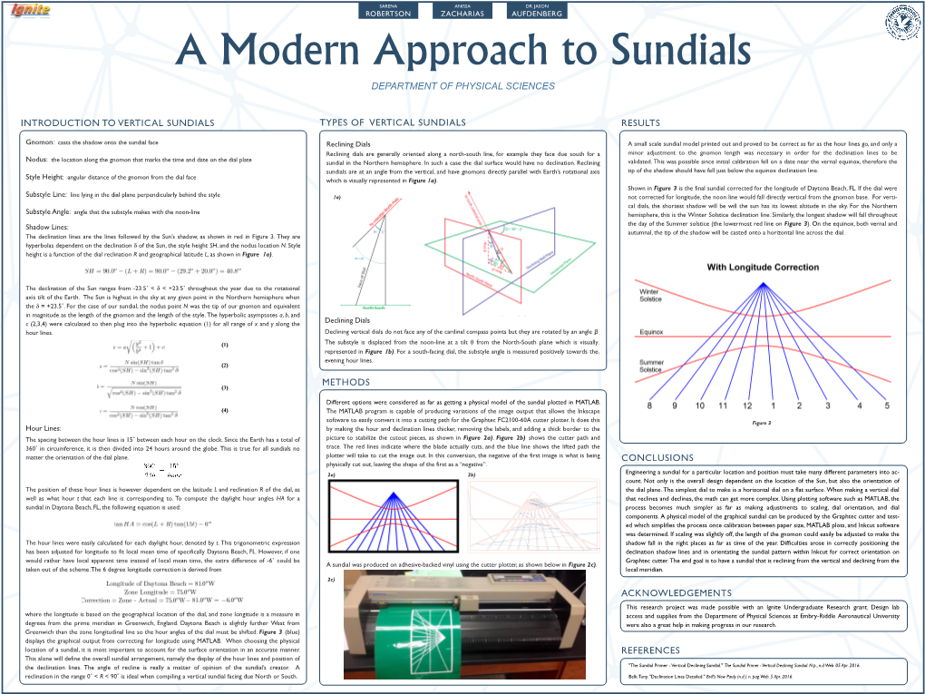 A Modern Approach to Sundial Design