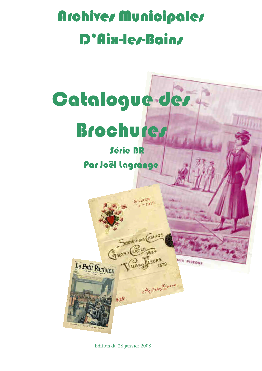 Catalogue Des Brochures