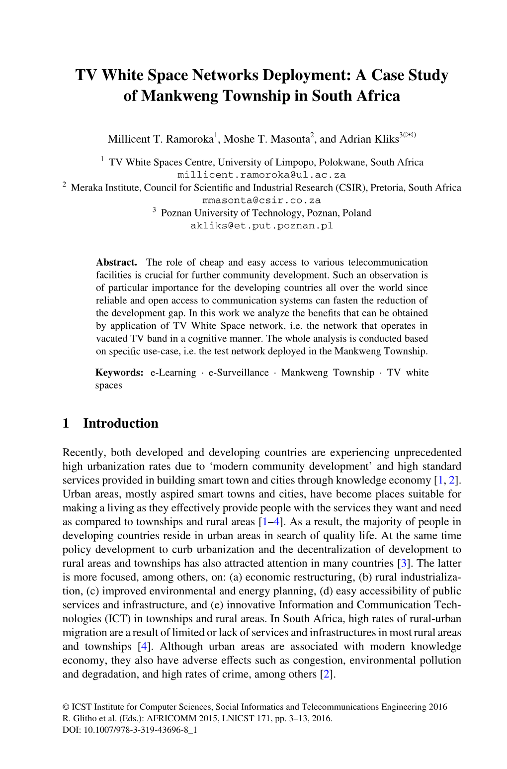 A Case Study of Mankweng Township in South Africa