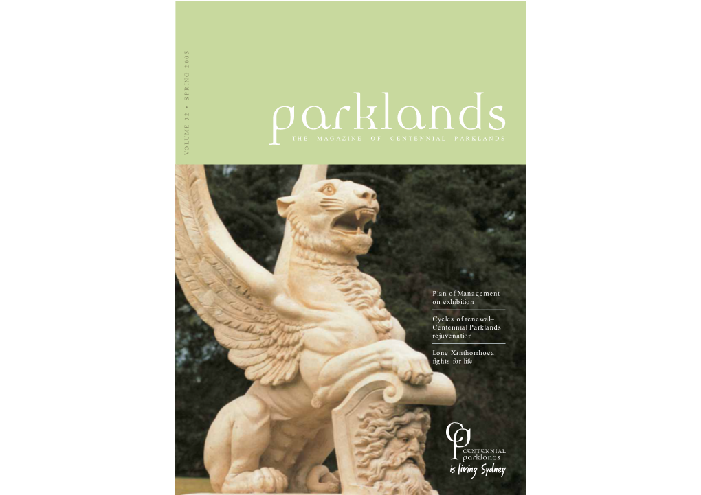 Centennial Parklands Rejuvenation Lone Xanthorrhoea Fights for Life