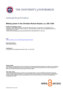 Military Power in the Christian Roman Empire, Ca