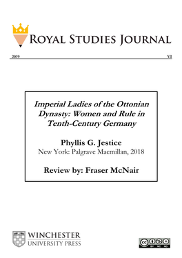 Imperial Ladies of the Ottonian Dynasty: Women and Rule in Tenth-Century Germany